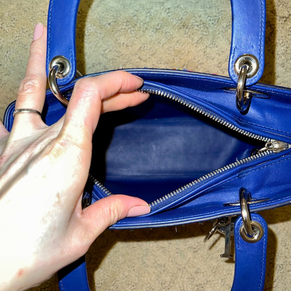 Authentic Dior Raffia lady medium - Picture 13 of 16